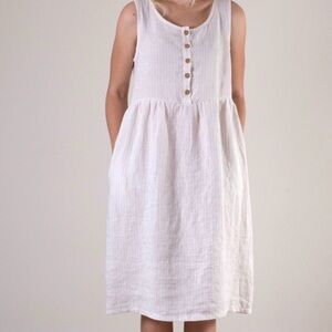 Pyne & Smith Sleeveless Linen Dress, Size XS